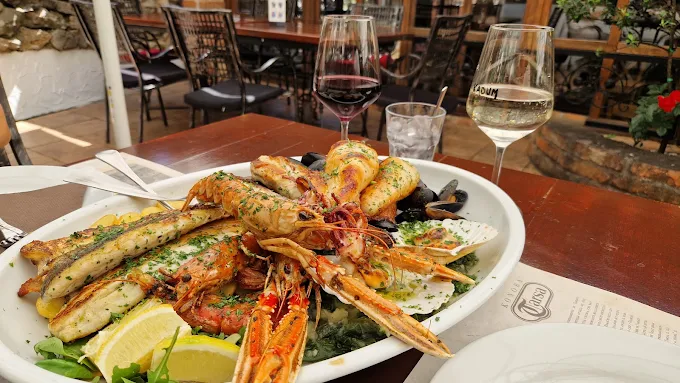 Adriatic seafood platter with langoustines and fish